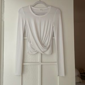 Aritzia Wilfred Free white crossover cover up sweater size small